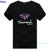 Camiseta da moda Diamante Men feminino Clothing 2018 Casual Manga curta Camiseta Men Brand Designer Summer camisetas J026503713