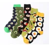 1 par de calcetines de frutas, calcetines coloridos de moda para Mujer, aguacate, Sushi, manzana, hamburguesa, algodón, cálido, estampado Harajuku, Calcetines artísticos para Mujer M049