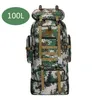 Sacos ao ar livre 100l tático mochila exército saco caminhadas homens mochila camping escalando trekking esportes de montanha xa106y