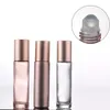 Roze roze gouden roller fles etherische olieples lipgloss tube container oog gel roller fles cosmetische verpakking P265