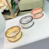 S925 Silver Ladies' rings Flower grass Wide Personality fashion Superior quality Bead edge sign Golden ring252R