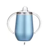 16 Farben 10 Unzen Baby Sippy Tasse mit Deckel Stroh Egoformed Kid Flaschen Doppelmauerte Edelstahl Isoliertes Vakuummilchbecher mit Griffen von Express B0019