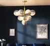 Designer criativo personalidade bolha bola lâmpadas de pingente levou candelabro luz luxo sala de estar quarto sala de jantar simples de alto grau de cobre