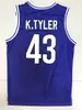 College Basketball Jersey Kenny Tyler 43 Heren The 6th Man Movie Huskies Jerseys Marlon Wayans University Purple Uniform Sport