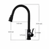 Kitchen Sink Faucet Pull Out Sprayer Swivel Spout Matt Black Mixer Tap Flexible Pull Down Faucets228n