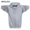 Mferlier الشتاء الخريف الرجال هوديس 5xl 6xl 7xl 8xl زائد حجم الوزن 135 كيلوجرام فضفاضة طويلة الأكمام بلوزات الرجال 5 ألوان