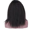 Bellahair Kinky Straight Lace Front Pruiken voor Zwarte Dames Brazliaans Menselijk Maagd Haar Pruiken Pre Plucked Medium Cap Gratis schip