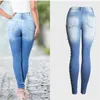 Frauen Jeans Mode Streetwear Skinny Bleistift Hosen Seitenloch Riss für Frauen Mid High Taille Frau Gebleichter Himmel Blau Plus Größe