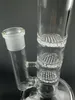 14 pollici vetro acqua bong narghilè smerigliato 3 strati filtri a nido d'ape dab rig tubo dritto 18mm giunto