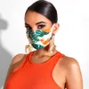 Ansiktsmask Tvättsbar Dammskyddad Ridcykel Sport Blommigryck Mode Masker Män och Kvinnor Partihandel Återanvändbar Mask