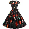 Robe Pin Up Vintage Femme 2020 Vestidos de verão para mulheres manga curta decote em bico anos 50 anos 60 festa Rockabilly vestido de escritório tamanho grande chique