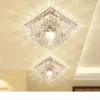 5W Dia100mm carré moderne cristal verre LED plafonnier couloir salon Foyer monté lampe encastrée