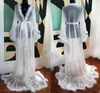 Faux Fur Women Bathrobe Nightgown Sleepwear Bridal Sheer Robe Bridesmaid Bride Gowns petites Plus Size Long Sleeves