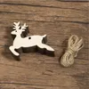 10st / set Christmas Home Decoration Wood Chip Christmas Tree Ornaments Hängande DIY Pendant Xmas Festival Party levererar 13 stil