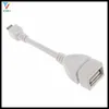 100 unids/lote Cable Micro USB OTG 11cm 5pin mini cable usb para tableta pc teléfono móvil mp4 mp5 teléfono inteligente