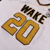 Jerseys de basquete Novo 2020 Wake Forest Demon Deacons Jersey de basquete NCAA College 20 John Collins White All Stitched and Bordery