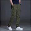 Pantalones Cargo para hombre de primavera y otoño, pantalones informales para hombre, pantalones holgados de algodón regulares, pantalones tácticos de combate para hombre, bolsillos múltiples