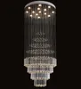 Modern LED Crystal Chandelier Light Living Room Lamp Hotel Villa Hall Taklampa Duplex Trappa Hängsmycke Ljuslampa Belysning