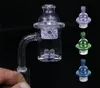 US populaire Quartz Banger nailSpinning Carb Cap Terp perles avec 1014m18mm mâle femelle banger clou sans dôme pour Dab Rig beaker1002107