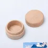 Beech Wood Small Round Storage Box Retro Vintage Ring Box for Wedding Natural Wooden Jewelry Case ZZA1360