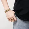 Hot Fashion 15mm Luxury Mens Womens Watch Chain Watch Band Armband Hiphop Guld Silver Rostfritt Stål Watchband Strap Armband Cuff Bangles Smycken