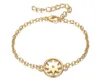 Mélanger 10 styles 10pcs bracelet en alliage flèche d'or branche d'olivier arbre porte-bonheur étoile de mer infini un signe de paix croire bracelet à breloques 19 cm + 5 cm