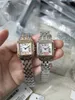 Moda mężczyzna Women Watch Classic Square Design Stal nierdzewna zegarki Męskie zegarki kwarcowe dama sukienka zegar zegarowy 02