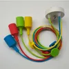Moderna hängande ljus 13 färger DIY Belysning Multi-Färg Silikon E27 Bulbhållare Lampor Heminredning 4-12 Armsygkabel