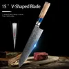 Keuken Chef Mes Gyuto Japanse VG10 Damascus 67-Layer Meat Claver Santoku Boning Utility Fish Groente Sushi Fruit Snijden Blauwe Hars Handvat Groothandel