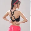 Spor Giyim Çapraz Geri Spor Sutyeni Yastıklı Yoga Kadınlar Bralette İç Çamaşırı Darbeye Koşu Yelek Egzersiz Fitness Deportivas Mujer