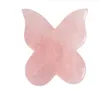 DHL Butterfly Natural Jade Gua Sha Board Hontahand Skin Pielęgnacja Guasha Board Chiński kwarcowy Gua Sha Scraping Massage