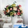 1 Bouquet 10 Heads Vintage Artificial Peony Silk Flower Wedding decoration party decoration free shipping HA023