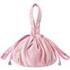 Mulheres Drawstring Saco Cosmético Redondo Viagem Makeup Bag Organizador Composição Caso Bolsa De Armazenamento Beleza Kit Bags Neceser Grátis