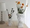 David vazen ​​ornamenten gips sculpturen retro gedroogde bloemen en bloemstuk winkel tafel display vaas