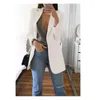 Blazer lunghe donne donne donne femme mujer dames ufficio casual bianco bianco nero rosso giallo arancione più dimensioni