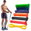 Aangepaste Logo 208cm Trek Elastische Fitness Workout Oefening Loop Rubber Heavy Duty Resistance Band Power Training Powerlifting Bands