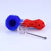 BEE Silicone Pipe Smoking Pipes With Oil Herb Hidden Bowl Tobacco Pyrex Colorful Bong Spoon MOQ 1 Pieces