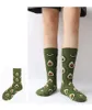 1 par de calcetines de frutas, calcetines coloridos de moda para Mujer, aguacate, Sushi, manzana, hamburguesa, algodón, cálido, estampado Harajuku, Calcetines artísticos para Mujer M049