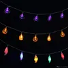 Luzes de string de Halloween 40 LED 15ft luz de aranha roxa para decorações de jardim de férias partido