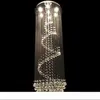 현대 LED D40 D60 D80 D80 D100CM K9 명확한 크리스탈 천장 조명 램프 샹들리에 펜트 하우스 나선형 계단 빌라 거실 조명기구