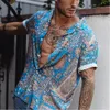 Mens Shirts Fashion Casual Summer Hawaii Casual Beach Short Sleeve Printing Shirt Short Sleeve Shirts S-XXL