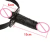 Dildo in silicone Oral Gag Sex Bocca Plug Penis Gag con fibbie di bloccaggio Bondage in pelle Giocattoli adulti del sesso per coppie Gioco BD lesbico CX200708