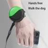 Handfri automatisk infällbar hund koppel husdjur hund vandring hand handled kopplar utdragbara starka hållbara kopplar husdjur leveranser