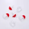 5-10 ml vide brillant à lèvres boîte en plastique conteneurs rouge or argent brillant à lèvres tube en forme de coeur sucette conteneur mini brillant à lèvres bouteille divisée