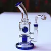 Cachimbos de água Dab de 14,5 mm de altura Bongs de cachimbo de água de vidro de 8 polegadas de altura com downstem Seed Of Life Perc rigs