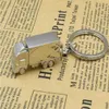 100pcs Cool Creative Fashion container truck Metal Keychain Ring Keyring Key Chain Ring Silver Fob Funny Gift Promotion Wedding party