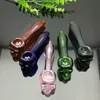 nouvelle Europe et Americaglass pipe barboteur pipe eau verre bang coloré crâne os flocon