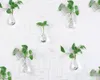 Florero de cristal transparente para pared de escalada, forma de gota de agua, plantas de aire, terrario, floreros colgantes para adornos navideños, decoración del hogar