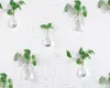 Clear climbing wall glass flower vase water droplet shape air plants terrarium flower hanging vases for Christmas Ornaments home decor