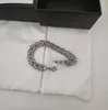 Pulseira de prata de três tamanhos para mulheres ou homens Pulseiras de prata banhadas a branco Fornecimento